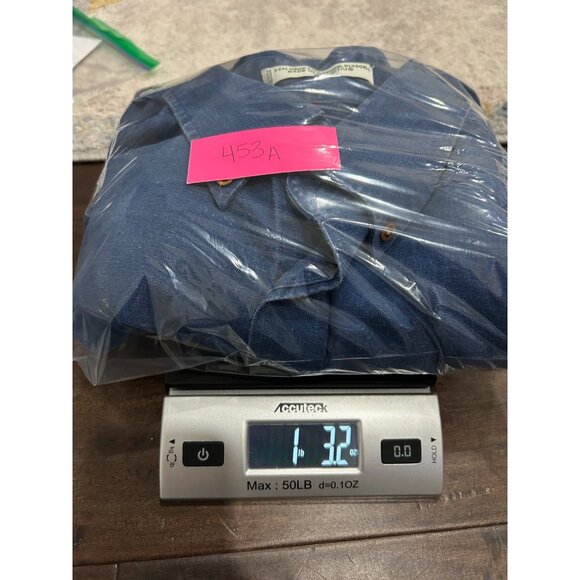 Orvis Long Sleeve Button Front Shirt Blue Sz XXL Business Casual Formal Wear - Picture 9 of 9